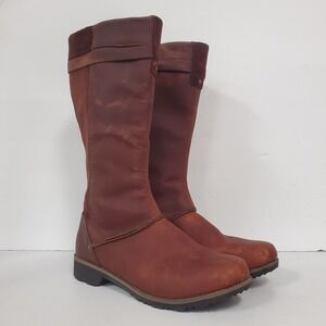 Eddie Bauer Trace Distressed Leather Riding Boots Size 7.5 Waterproof Equestrian